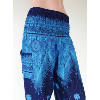 Harembroek XL -  Sunset Mono blauw